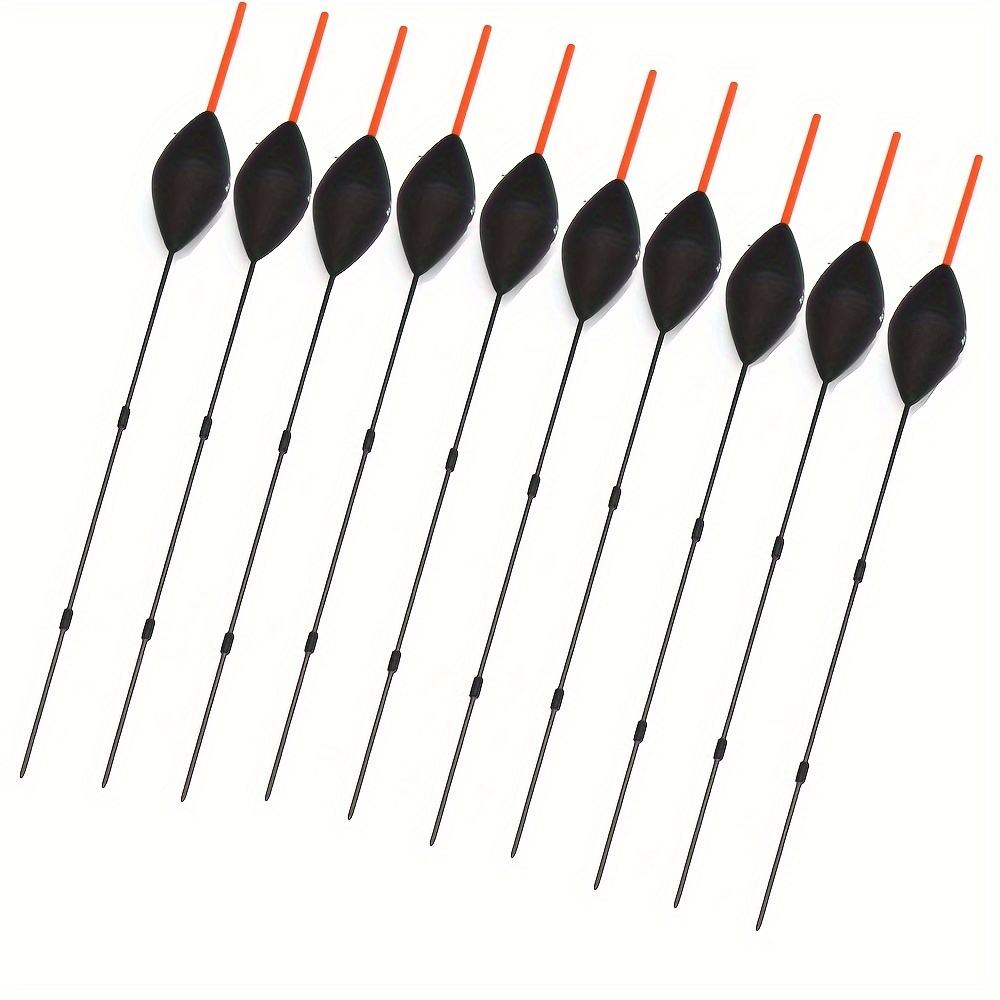 Image of Set Of 10 Balsa Wood Fishing Floats For Carp, Suitable For Outdoor Fishing Tackle. In Buoy Weights Of 0.5g, 1g, 1.5g, And 2g, Without Battery