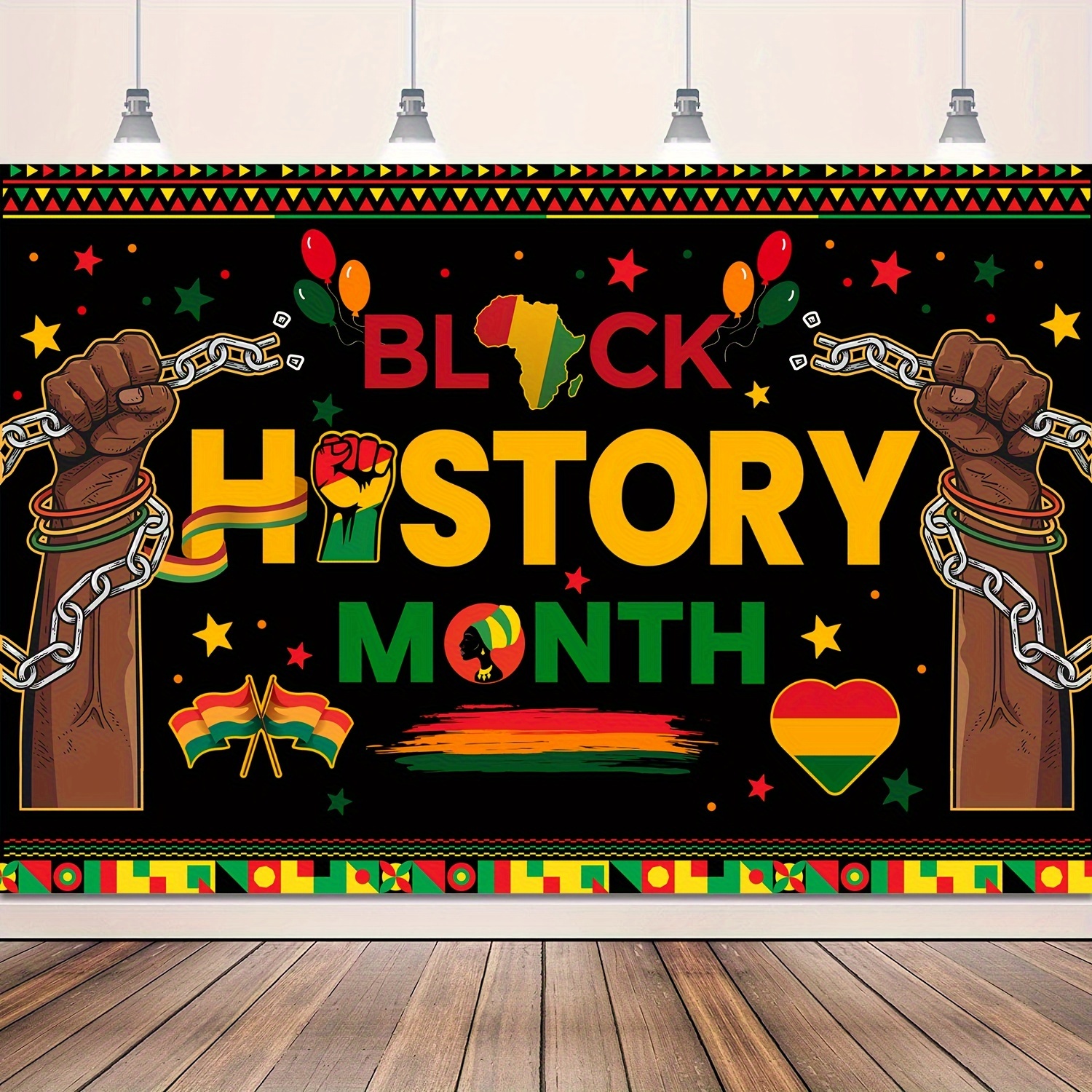 Black History Month Backdrop, 71X43 Black History Month Banner Black  History Month Bulletin Board Decorations for Classroom African American