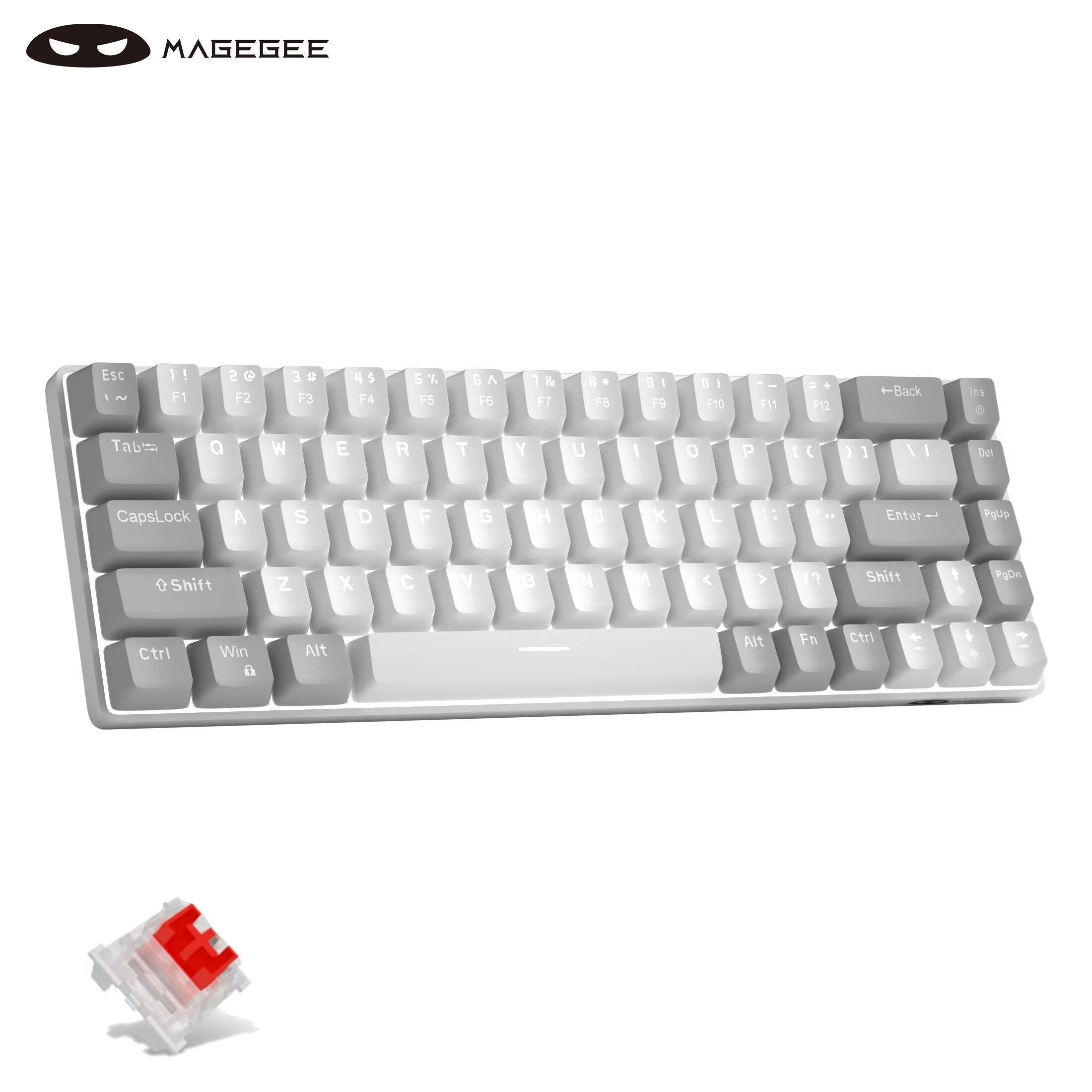 Magegee Portable 60% Mechanical Gaming Keyboard Led Backlit - Temu Italy