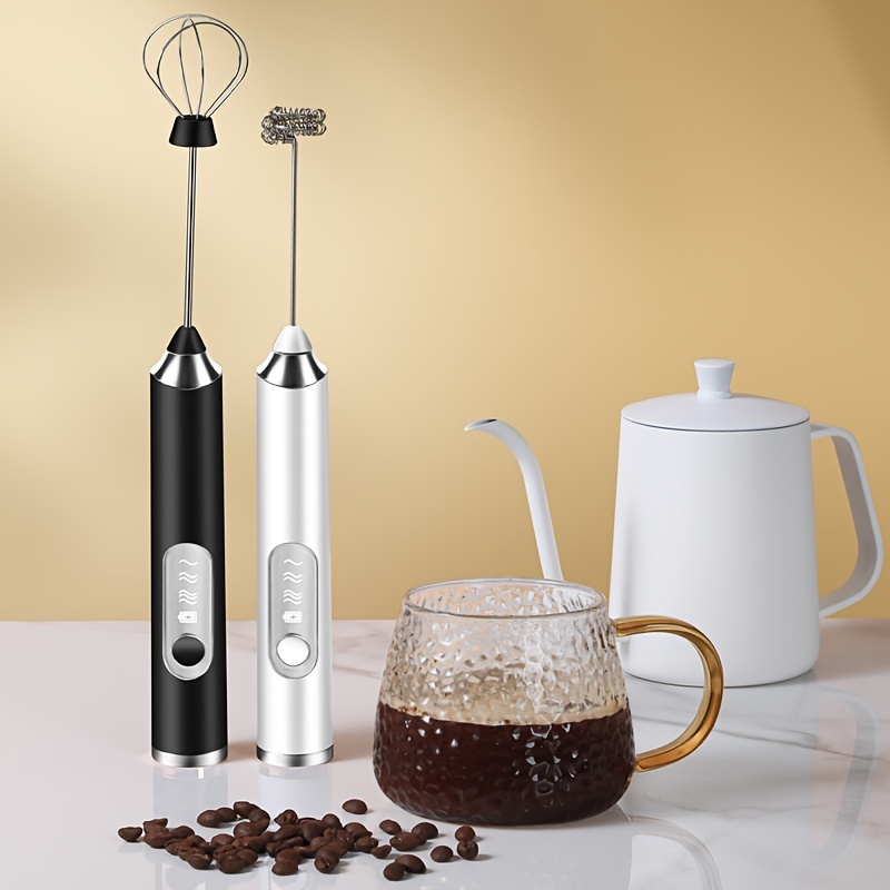 Electric Milk Frother Handheld, Portable Kitchen Whisk Milk Foam Maker With  Stainless Steel Stand, Drink Electric Stirrer Coffee Mixer, Halloween  Christmas Wedding Birthday Gift Coffee Maker Accessories - Temu
