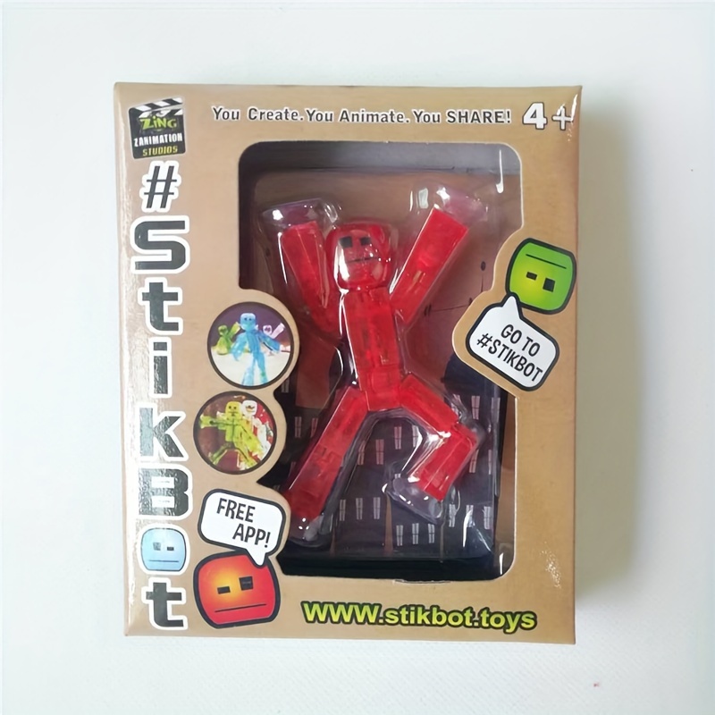1pc Suction Cup Stickbot Sticky Robot Toys For Boys Funny Deformable Action  Figure Sucker Kids