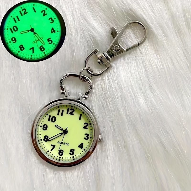 

Luminous Quartz Nurse Watch For Women Men Students, Retro Hanging Lapel Brooch Fob Pocket Watch With Clip