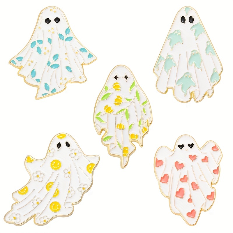 24 Stück Halloween Hängewirbel Deko – Geister & Kürbisse, Aus Metallfolie & Karton, Mit Aufhängehaken