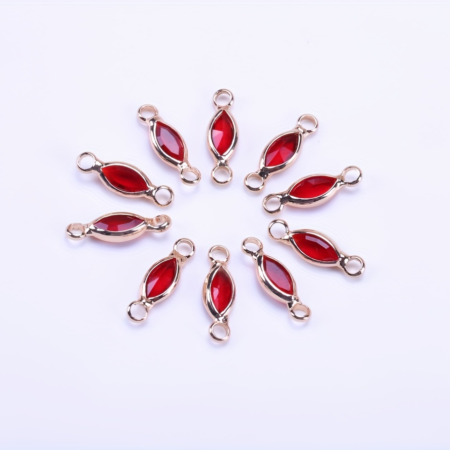 Copper Edged Crystal Glass Double Ear Electroplated Jewelry - Temu