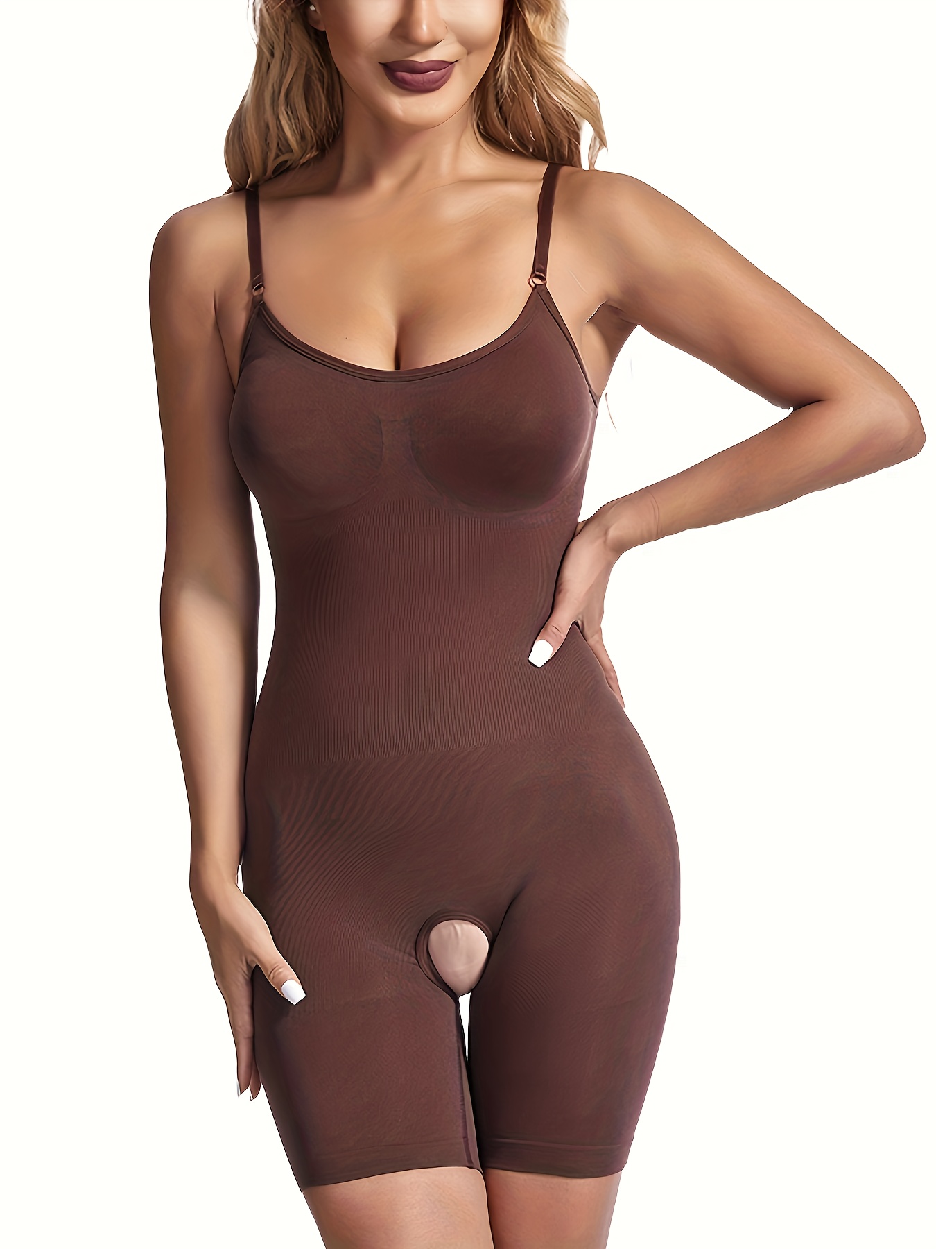 Nadeer Women Shapewear Tummy Control Bodysuit Seamless Full Body Shaper  Shorts Butt Lifter Thigh Slimmer Sculpting One Piece Beige : :  Fashion