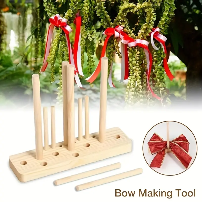 Bow Maker For Ribbon For Wreaths Wooden Ribbon Bow Maker - Temu