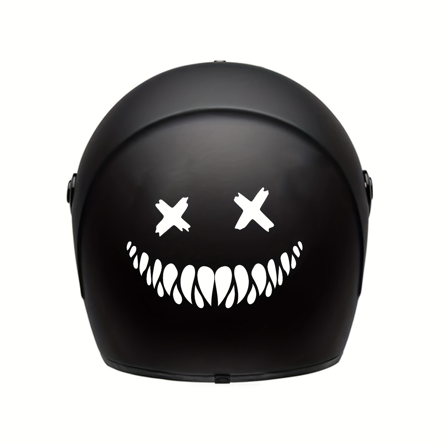 Skull Teeth Helmet Sticker Reflective Waterproof Halloween Stickers