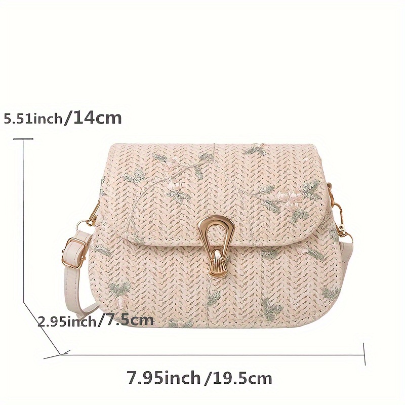 Yfmha Summer Women Mini Straw Crossbody Bags Woven Phone Wallet (Camel w/ Buckle), Size: 190