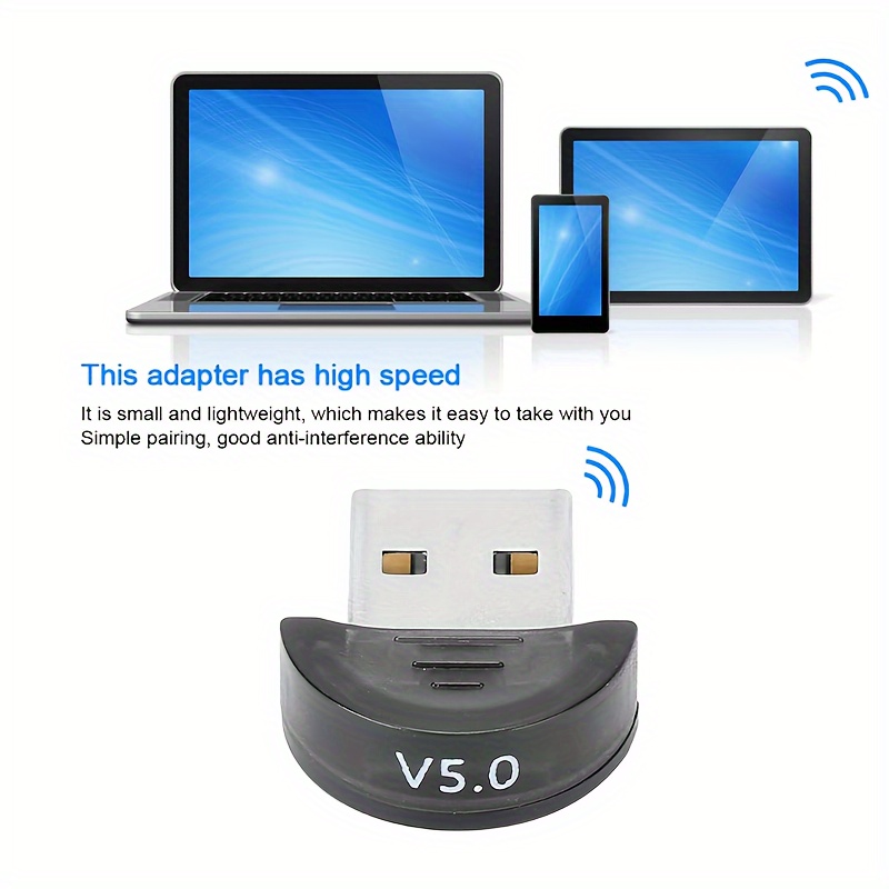 Adaptateur Bluetooth, Dongle Bluetooth USB 5.1 EDR pour Bureau, Ordinateur  Portable, imprimante, Casque, Souris, Clavier, Adaptateur Bluetooth pour PC,  Windows 11/10/8.1, Plug & Play : : Informatique