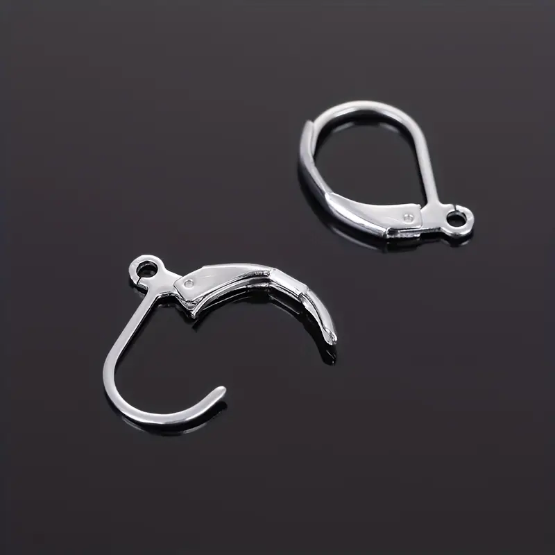 French Earring Hooks Lever Back Open Loop Setting For - Temu