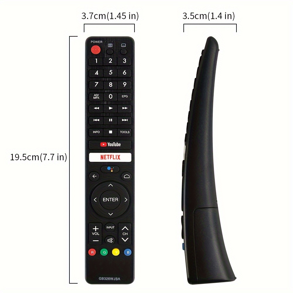  Mando a distancia de repuesto (sin función de voz) con  controles de TV : Electrónica