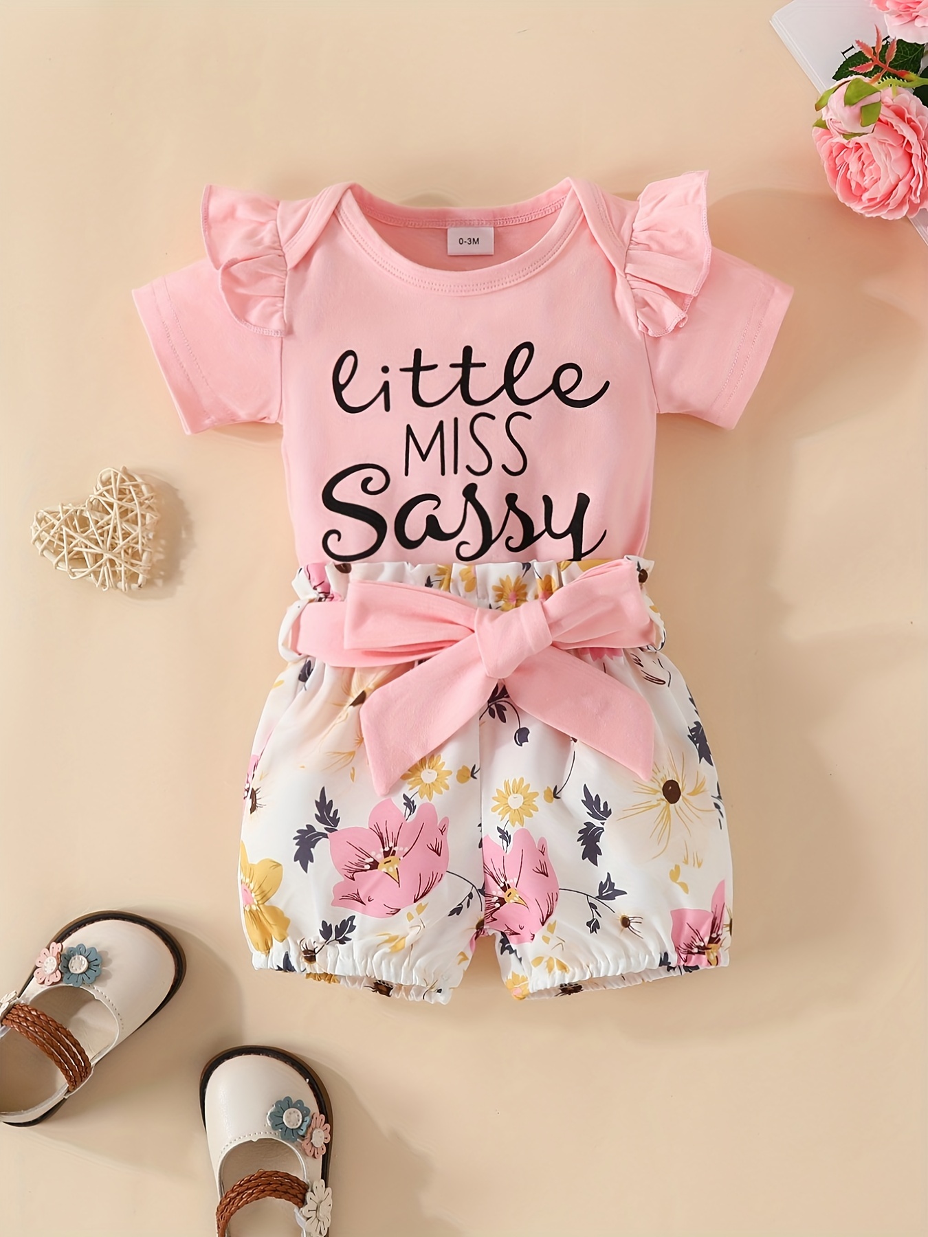 Cute sassy Graphic Baby Girls Short Sleeve Onesie Romper - Temu