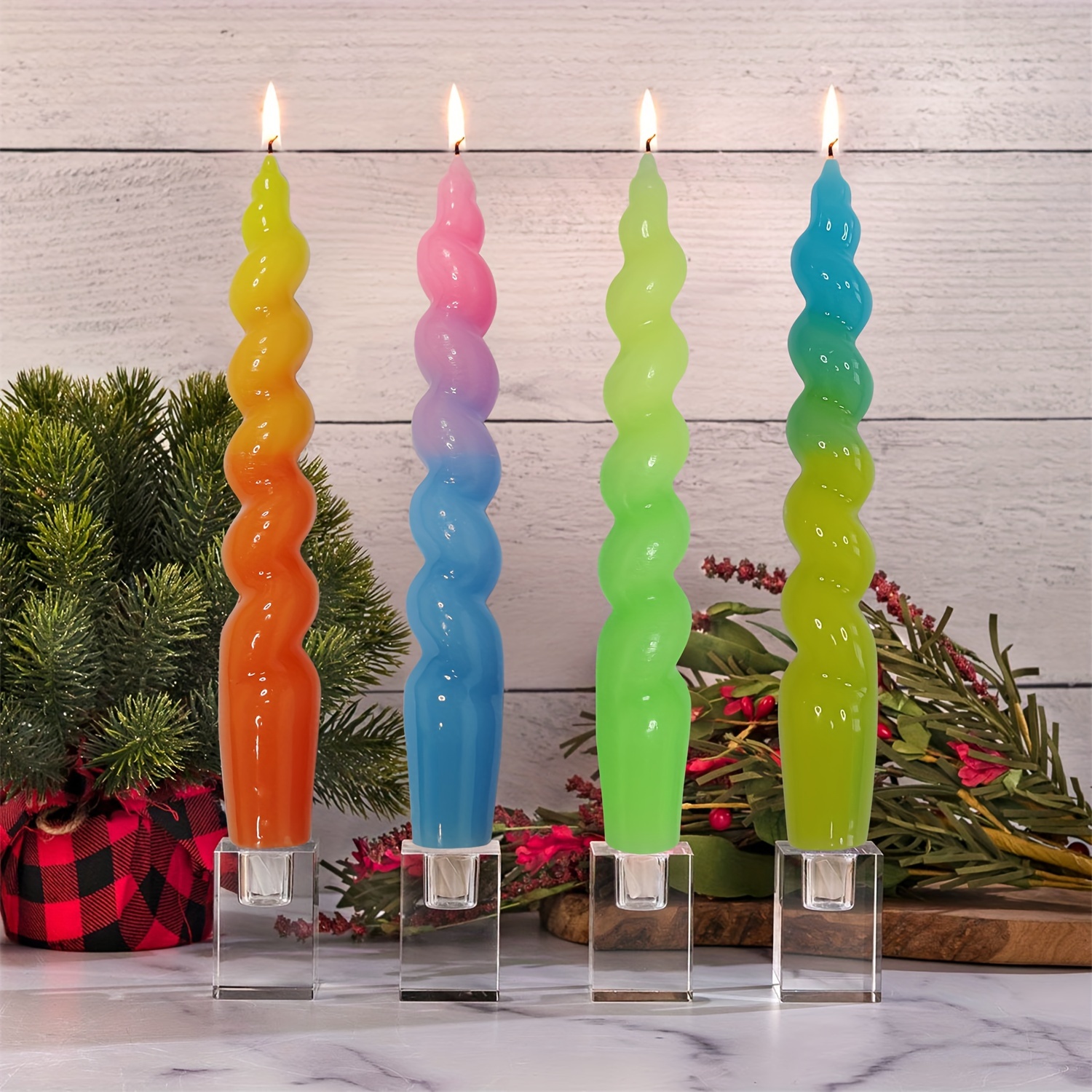 Spiral Taper Candles Christmas Celebration Candles The Best - Temu