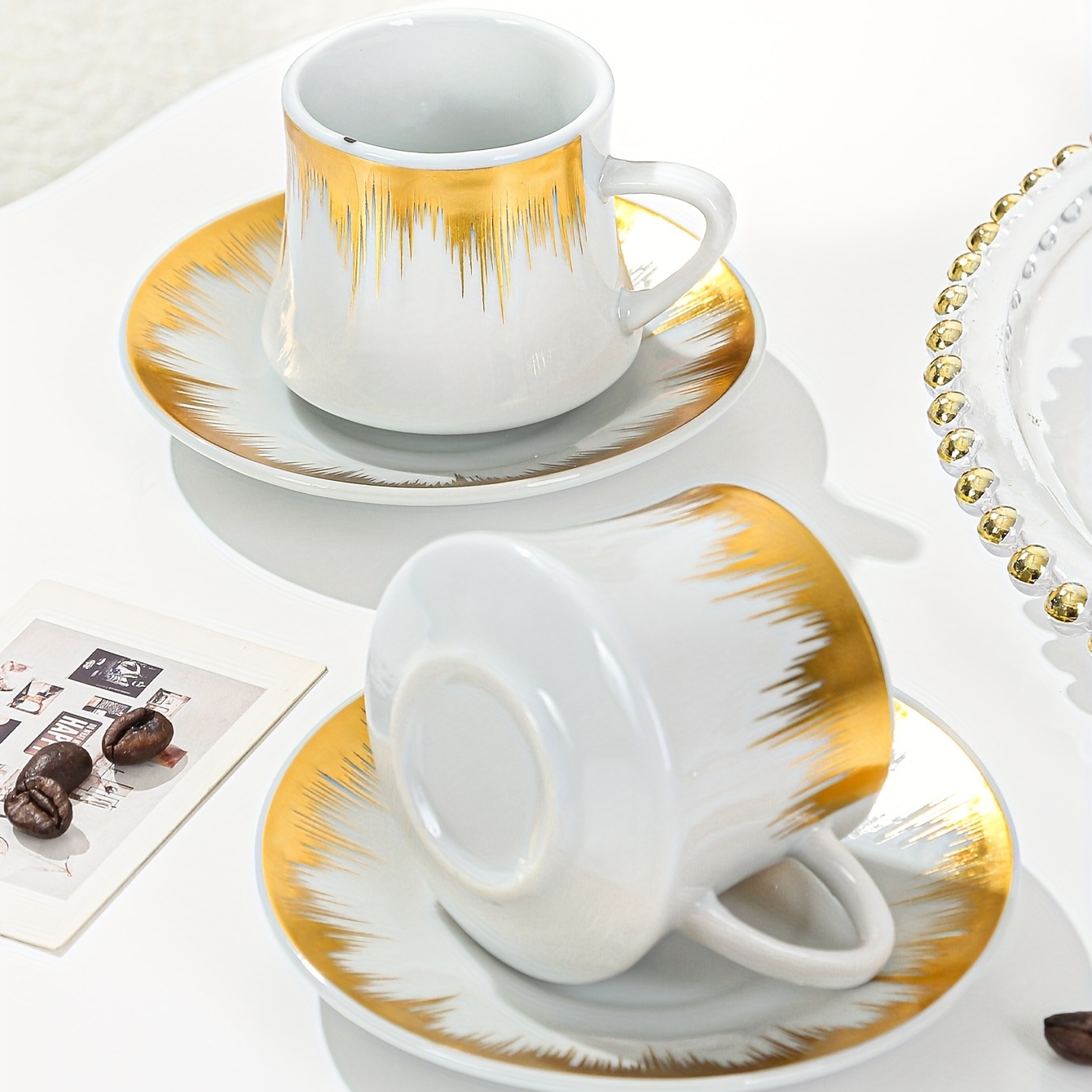 European Style Teacup And Saucer Ceramic Coffee Cup And - Temu