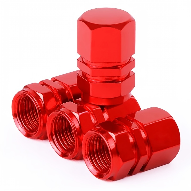 Tapones Aluminio Válvula Neumático (4 uds) 9935183 Rojo - Accesorios Coche