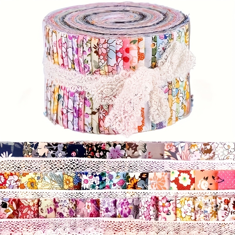 

Ensemble de 36 pièces de tissu en coton mélangé pour patchwork et couture, imprimé avec des bandes de gelée de 6,5 cm sur 50 cm.