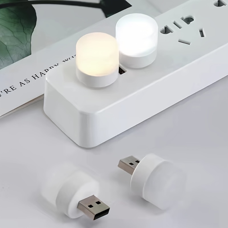 RFS USB Lights by Night Plug-in Mini LED Bulb - Portable Compact Night  Light, Ideal for Bedroom Bathroom Nursery Hallway Kitchen, Car Outdoor USB