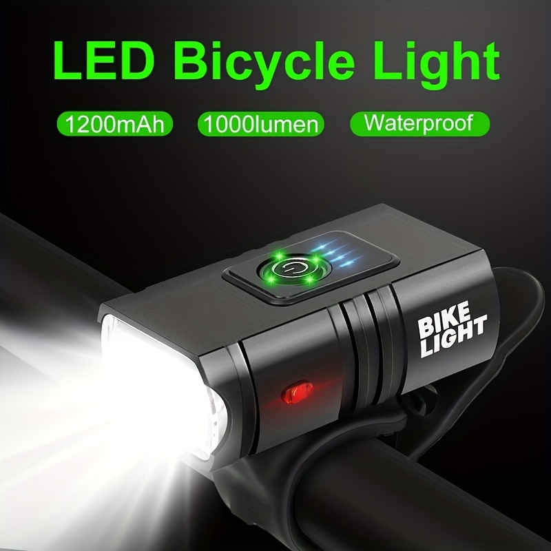 1pc bicycle light usb rechargeable led waterproof bike front light bicycle headlight bicycle taillight cycling lamp torch handlebar flashlight details 1