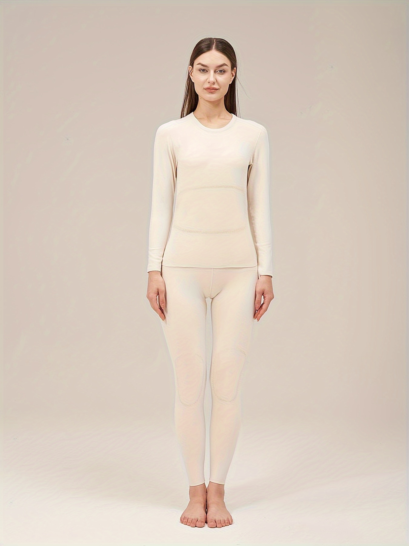 Women's Thermal Underwear Set, Long Sleeve Top And Pants, Keep Warm For  Winter