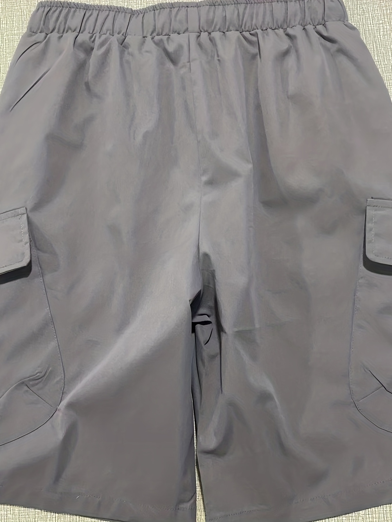 Comfy Nylon Cargo Shorts, Men's Casual Multi Pocket Waist
