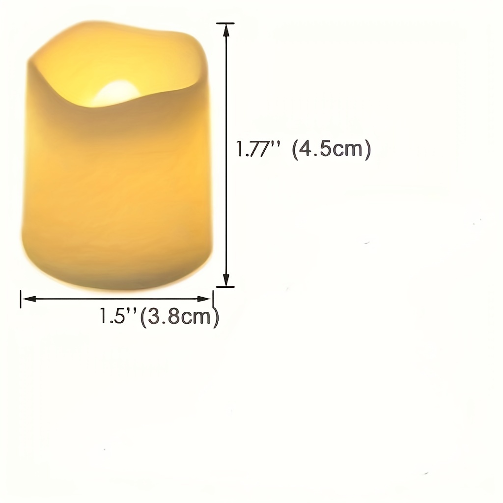 4 BOUGIES CHAUFFE-PLATS LED BLANC CHAUD 3.8CM