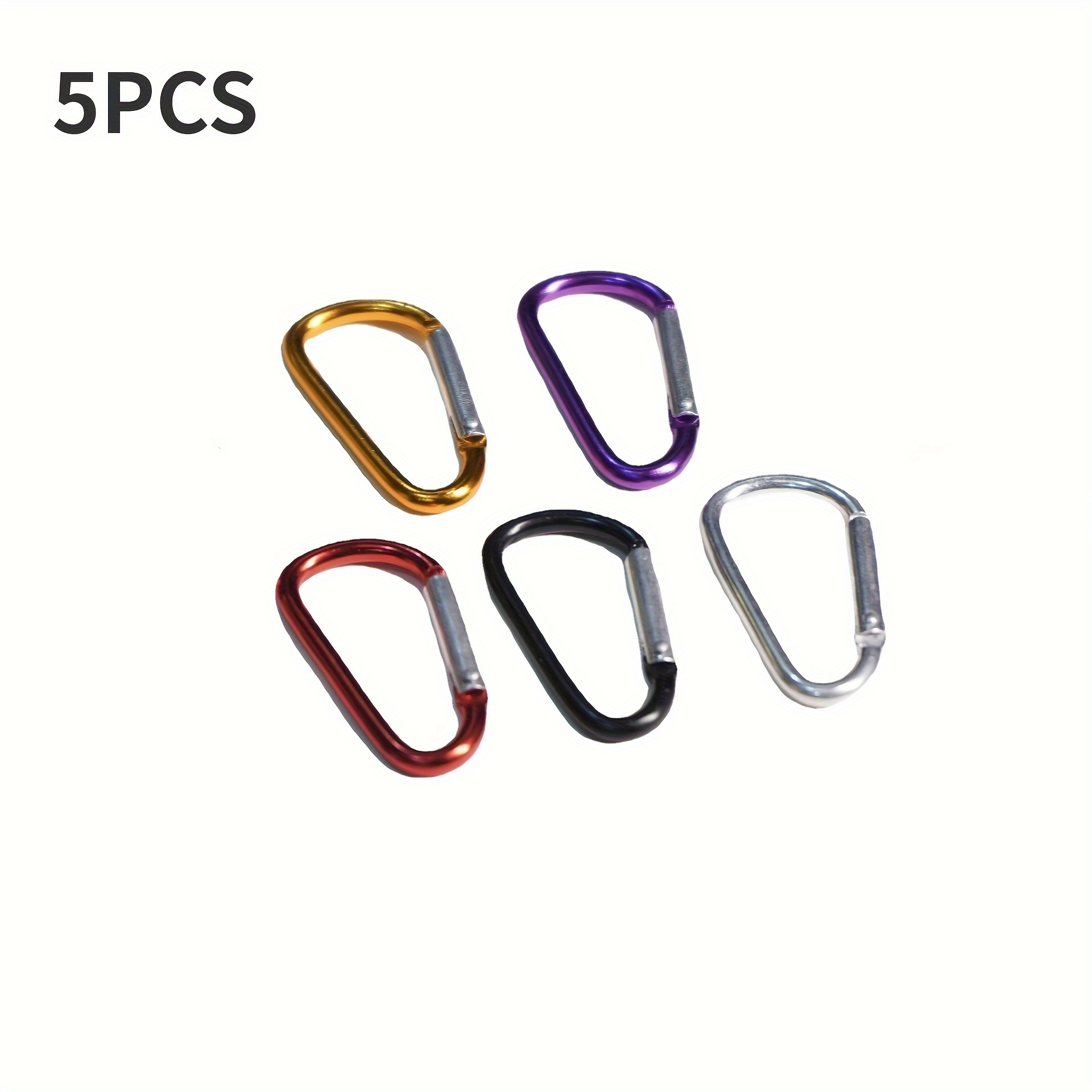 5pcs D Shaped Buckle Keychain Clip Spring Snap Hook Key Chain