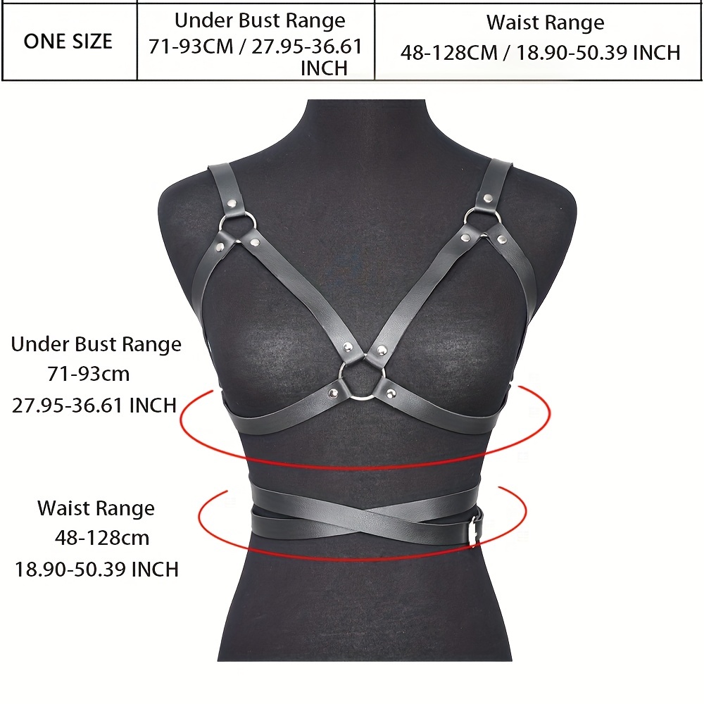 Sexy Women Body Leather Harness Chest Bra Straps Belt Punk Gothic Corsets