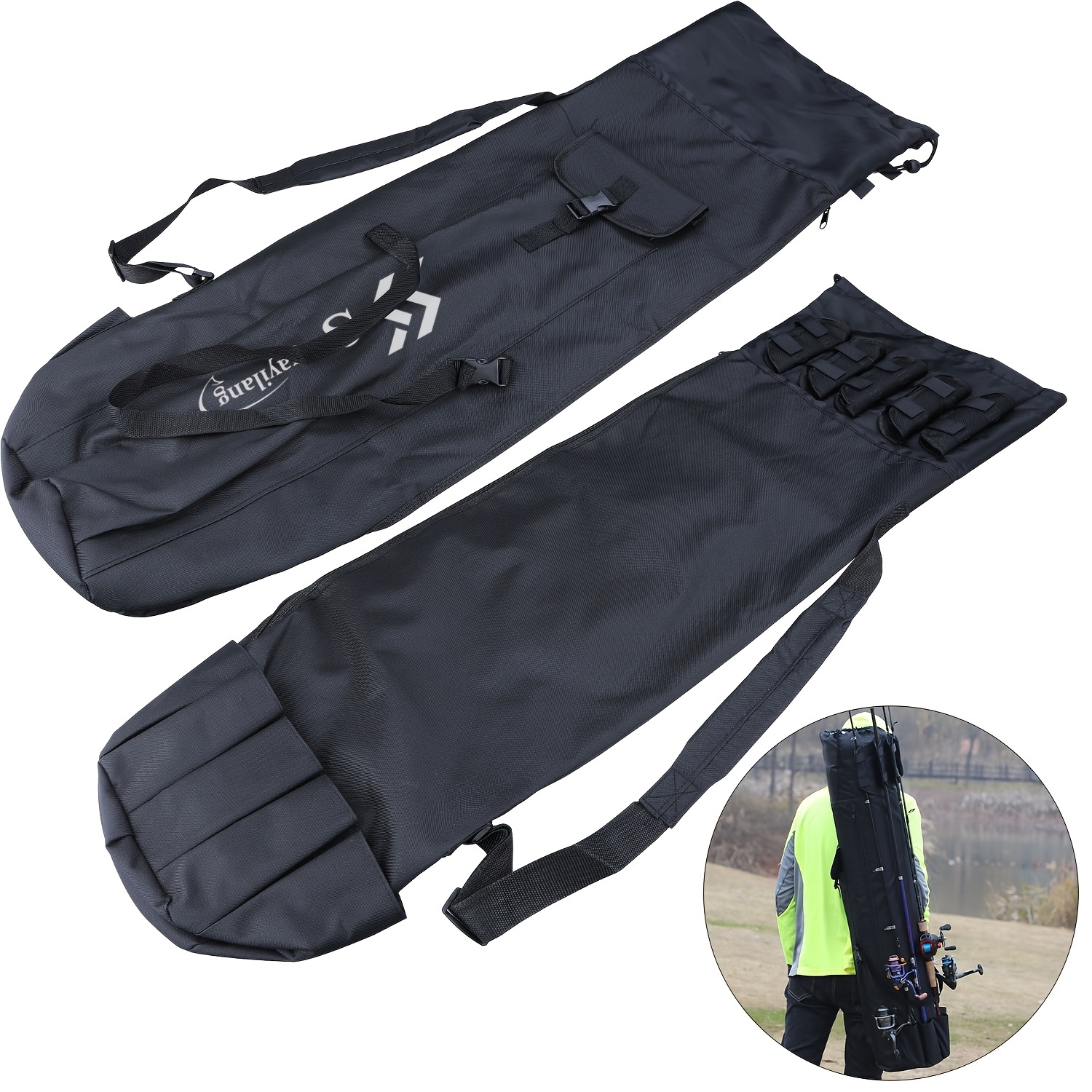 Sougayilang Fishing Bag Portable Black Green Tackle Storage - Temu