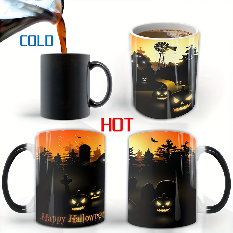 Black Printed Hot & Cold Magic Mug, Size: 350ml