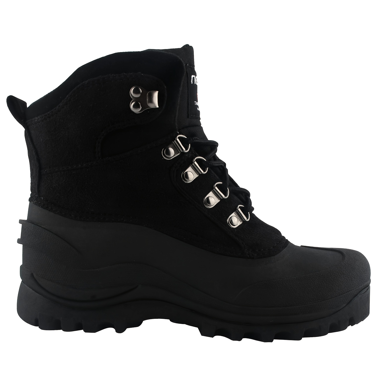 Botas de invierno para hombre en piel engrasada marrón oscuro con forro  thinsulate