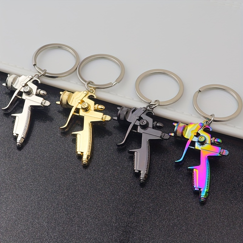 Mini Metal Water Gun Air Gun Keychain Pendant For Men - Temu
