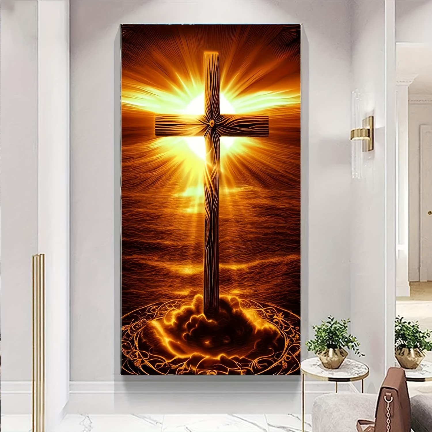 Religious Diamond Painting Kits for Adults Kids, 5D Jesus Christ Cross  Diamond Art Kits Bead Full Drill Dots Dimond Paintings Acceriores Kit for