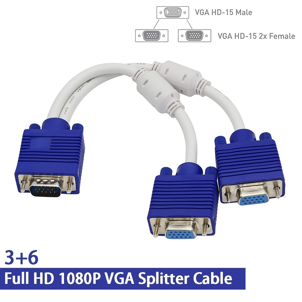 VGA to HDMI VGA Adapter, VGA Splitter 1 VGA in HDMI VGA 2 Out