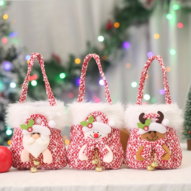 Dessin animé Boîte cadeau Paquet de bonbons Sac à cordon Sacs cadeaux de  Noël