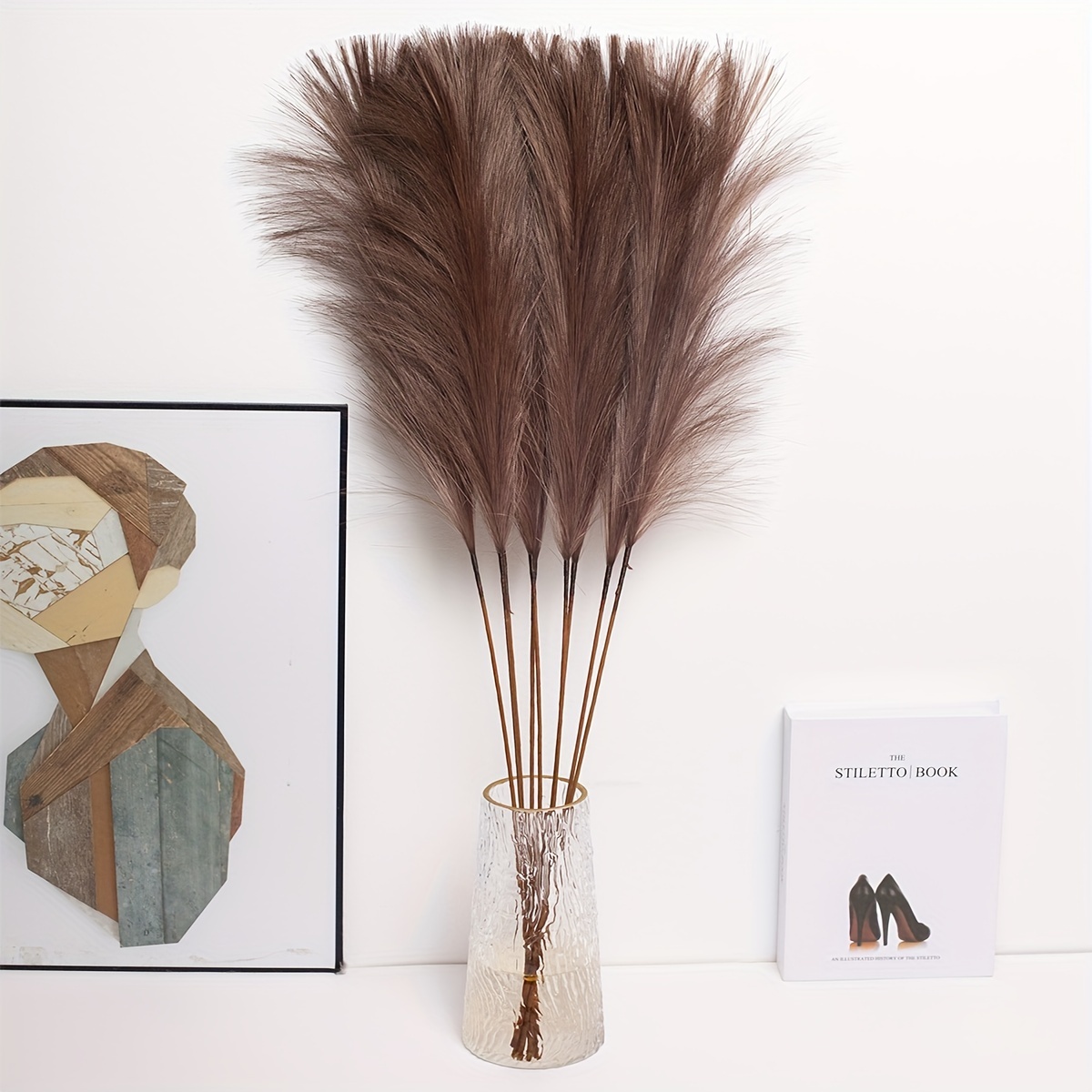 Faux Pampas Hairy Reed (h ) Faux Pampas Decorative Home - Temu