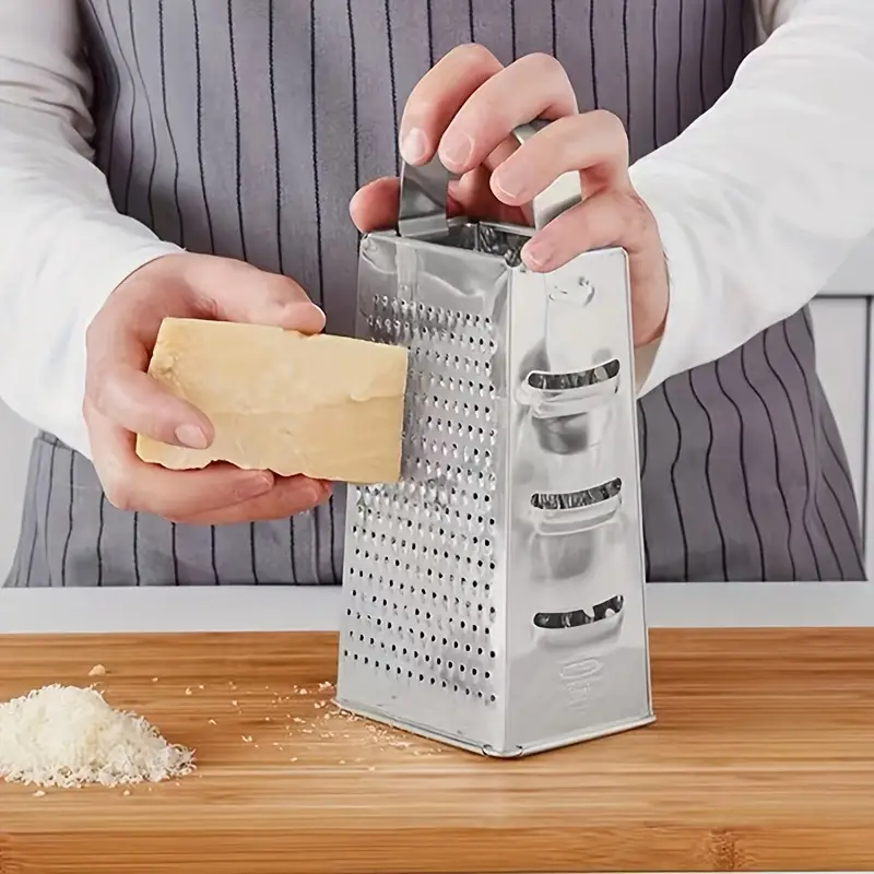 Professional Box Grater, Stainless Steel With 4 Sides, Best For Parmesan  Cheese, Vegetables, Ginger - Temu