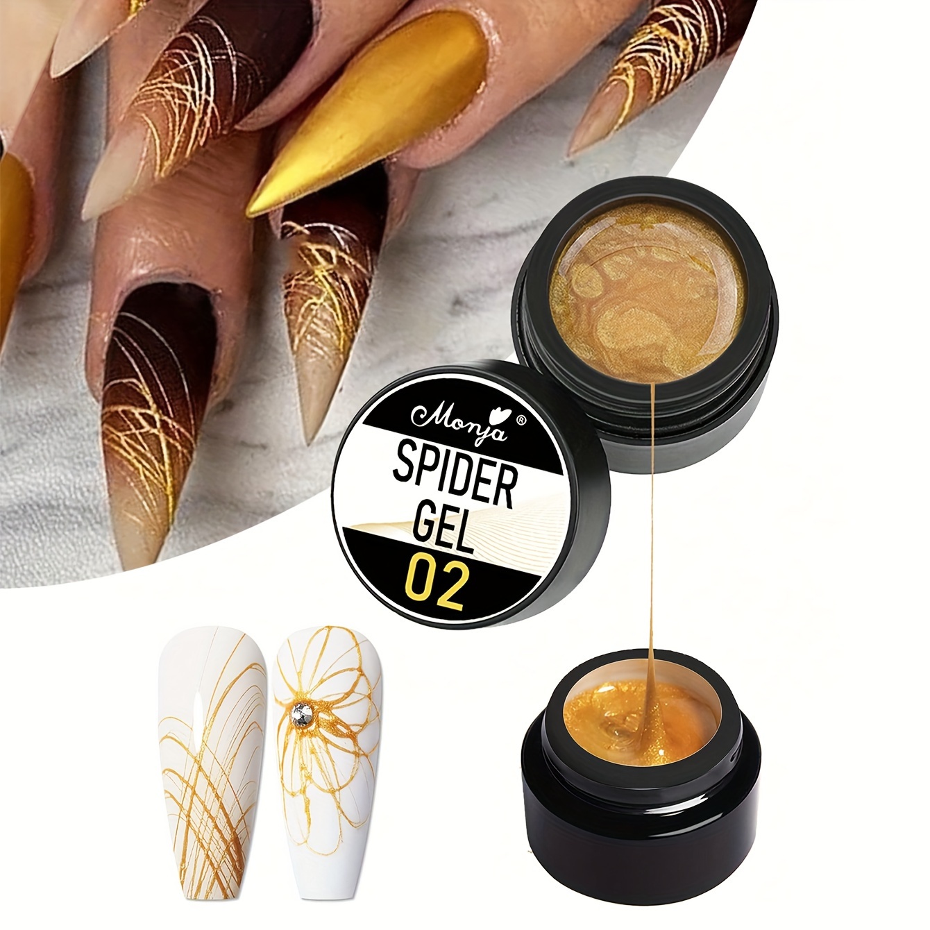 6Colors Luminous Spider Gel For Nail Art Pull Drawing Line Glows