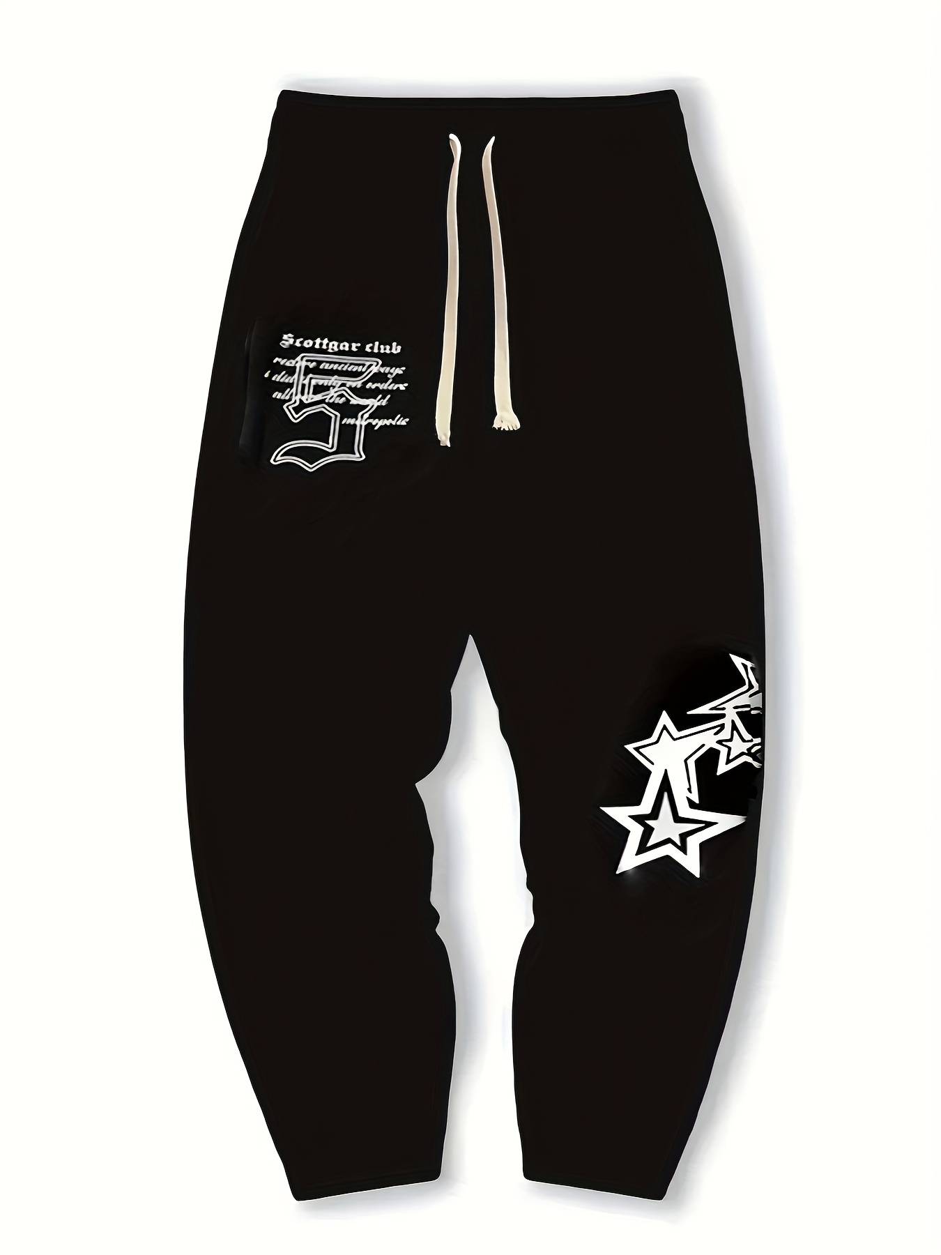 Black Reflective Sweatpants, Y2k Streetwear Sweatpants