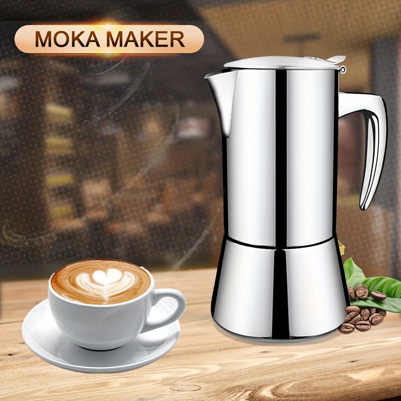 Primula Classic Stovetop Espresso and Coffee Maker, Moka Pot for Italian  and Cuban Caf Brewing, Greca Coffee Maker, Cafeteras, 6 Espresso Cups,  Silver 6 Cup Silver 
