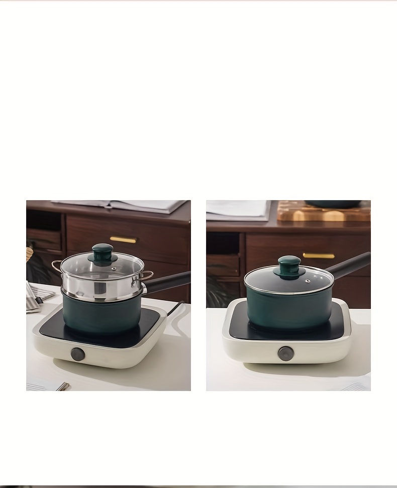 Small Pot With Steamer, Small Cooking Pot, Steamer, Milk Pot, Non-stick  Pot, Cooking Noodle Household Small Pot, Electric Magnetic Stove, Gas Stove  Universal - Temu
