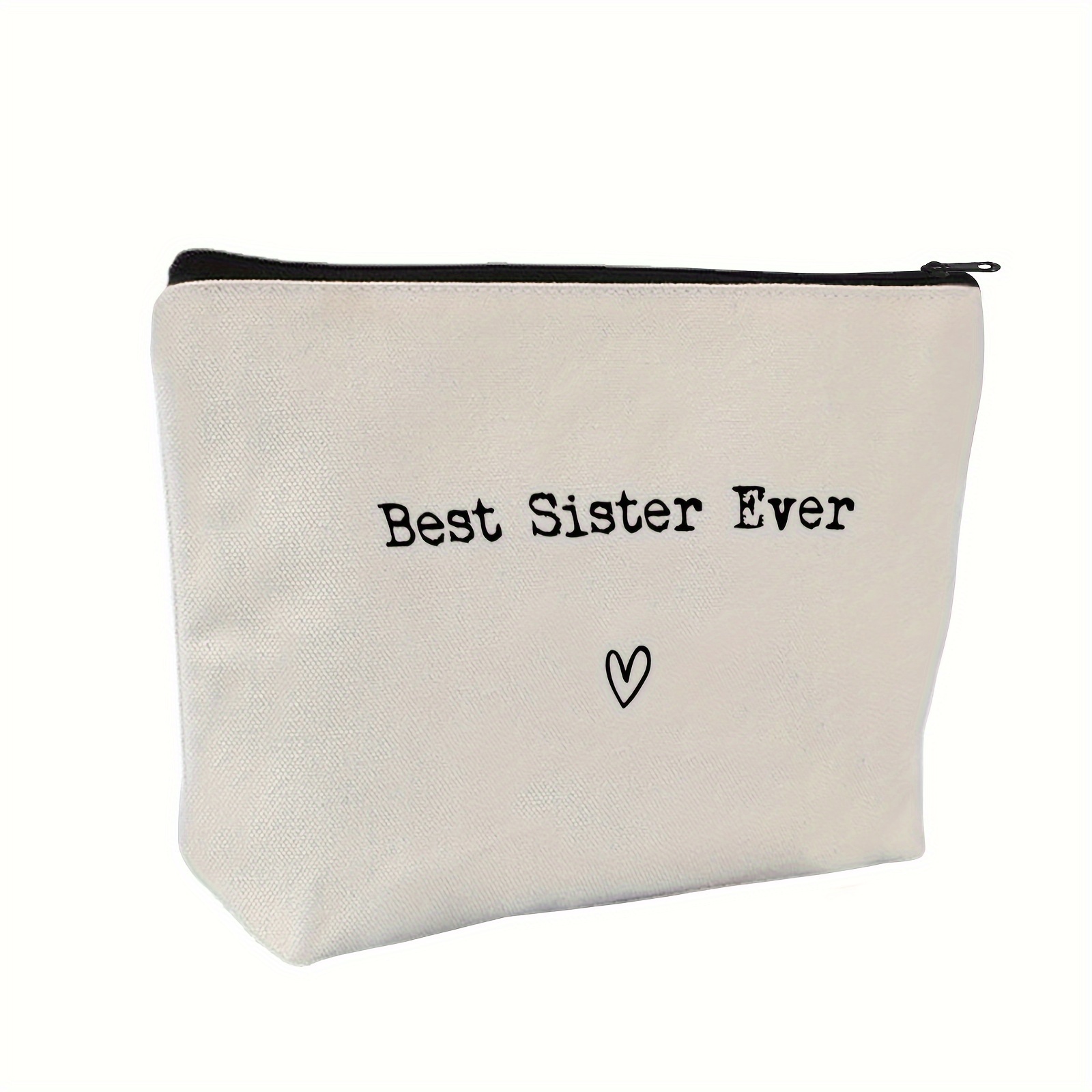 TEMU For Best Sister Ever, Love You Sis, Sister Gift, You, , Makeup Case, Toiletry Bag, Gift For Friend, Makeup Bag For , For Gifts
