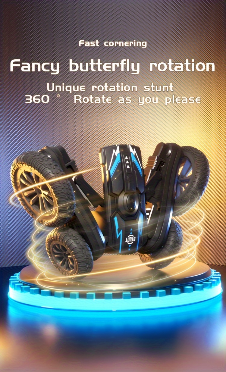 butterfly stunt remote control car toy electric drift tumbling dancing stunt four wheel drive racing off road vehicle with cool lights details 4