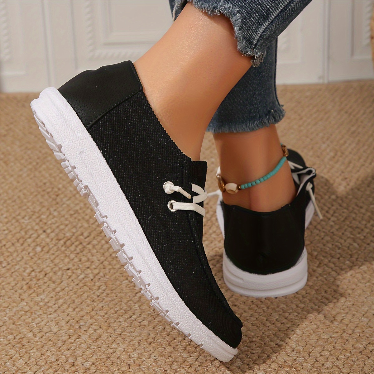 Women's Corduroy Boat Shoes Flat Low Comfy Casual Walking