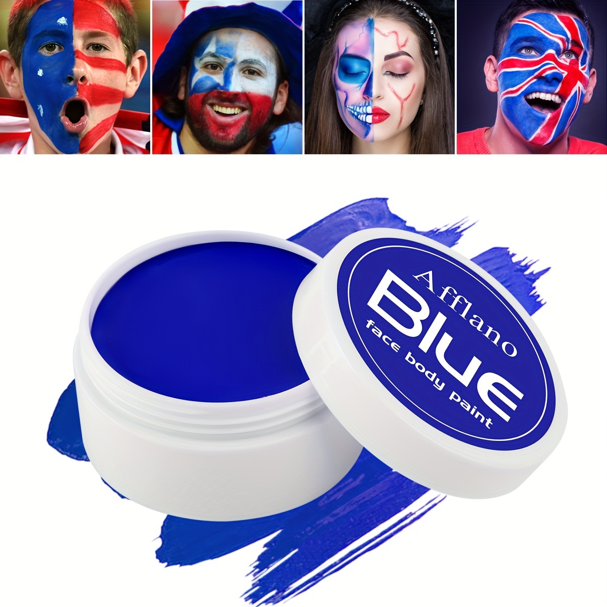 Cream Royal Blue Face Body Paint full Body Paint Adult - Temu