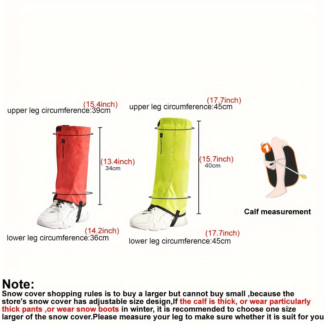 Polainas impermeables para piernas transpirables de camuflaje para nieve,  cubierta corta para senderismo, camping, adecuado para escalar la selva del