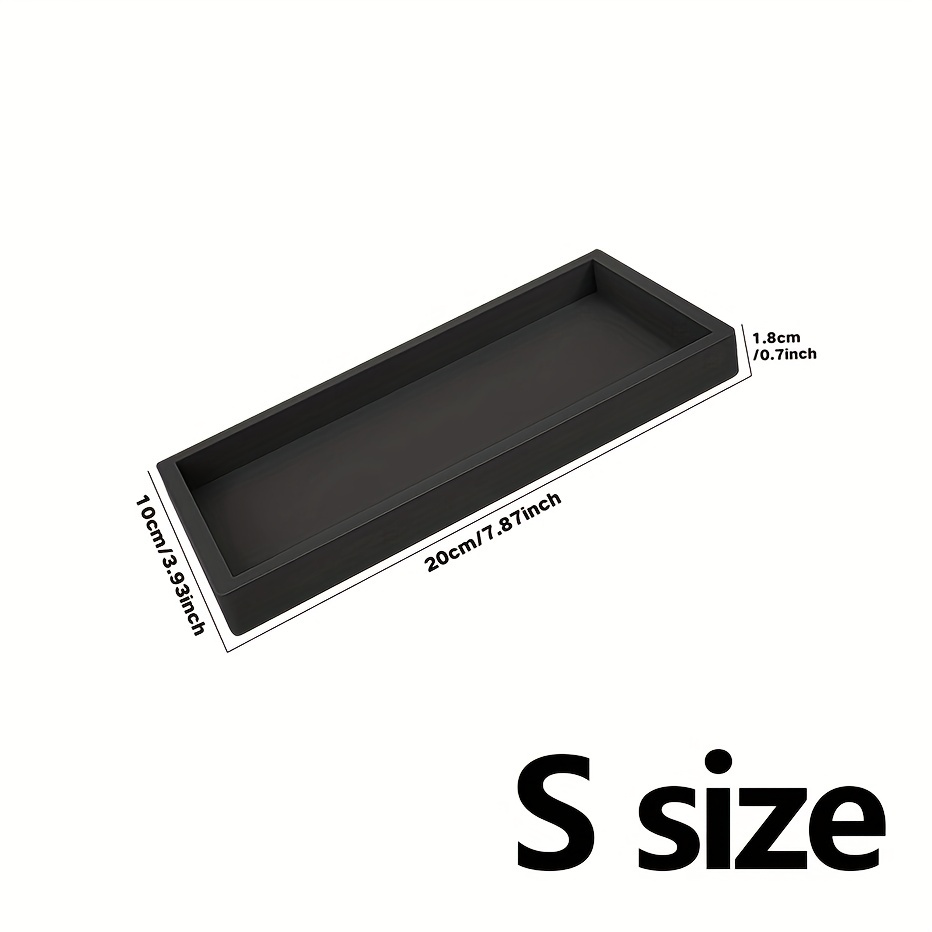 Bathroom Vanity Tray For Counter, Rectangle Dish Soap And Sponge Holder For Kitchen Sink, Perfume Organizer For Dresser