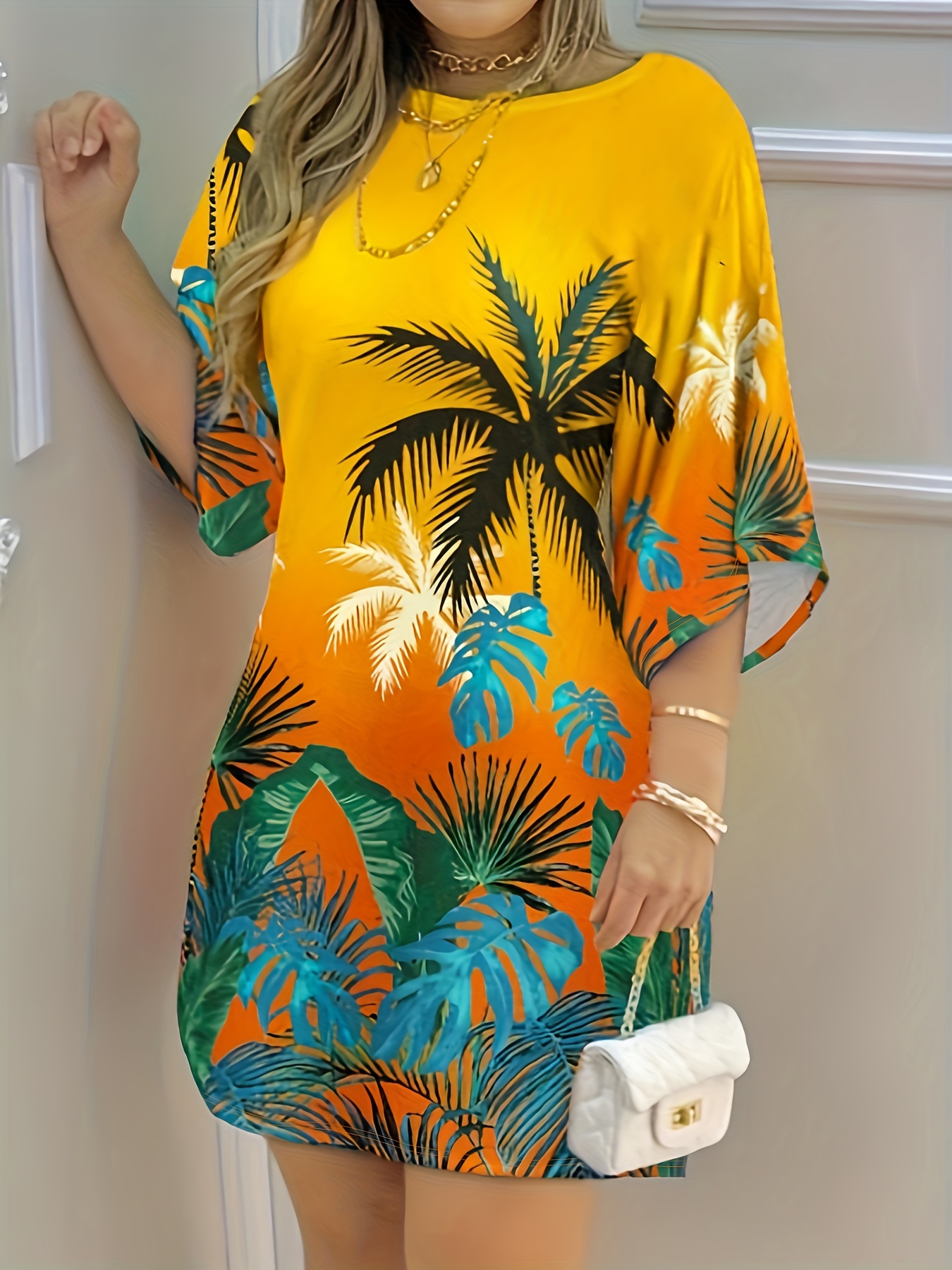 Tropical Print Dress as a Tunic — Live Love Blank