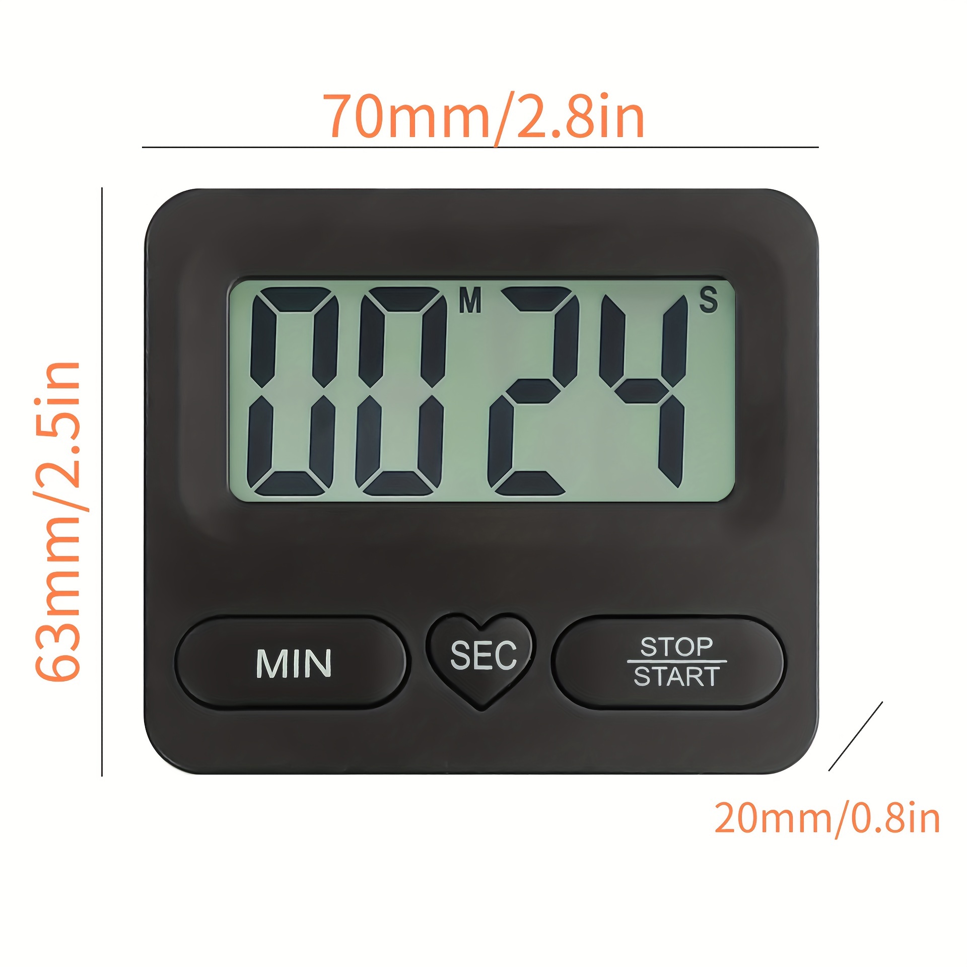 Multi-function Electronic Magnet Timer, Digital Kitchen Timer, Learning  Countup Timer, Suitable For Kitchen, Study, Work, Exercise Training,  Outdoor Activities, Countdown Timer Stopwatch Cooking Baking Sports Alarm  Clock Not Including Battery - Temu