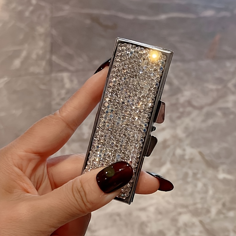 1pc   encrusted   diamond encrusted pill box portable sealed small mini dispensing box portable pill compartment storage box household