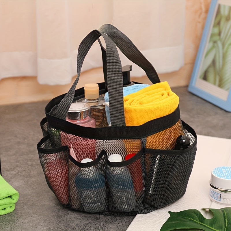 1pc Portable Shower Caddy Basket, Plastic Storage Basket With Handle,  Bathroom Basket For Shampoo, Shower Gel, Bathroom Storage Box